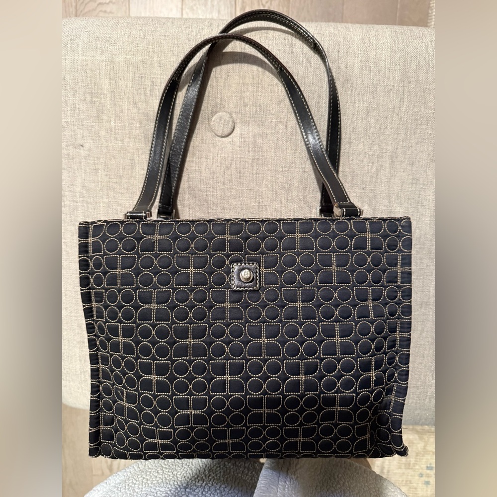 Kate Spade ♠️ Chic Black Quilted Tote Bag